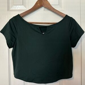 Buffbunny Forrest Green Keyhole Crop Top Size Small